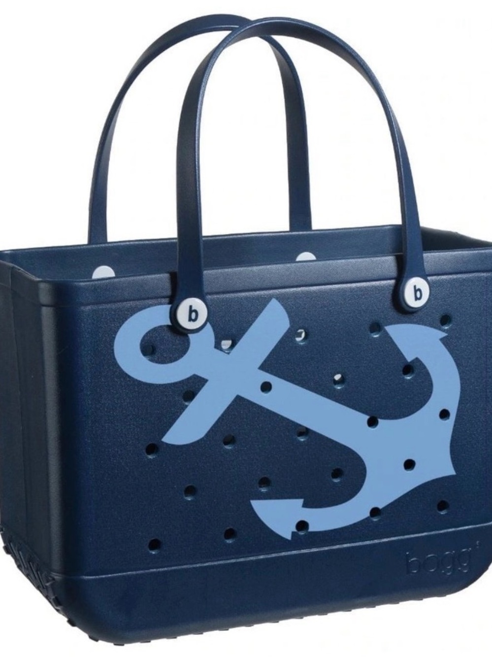 Originial RARE (XL / original) Navy Blue Bogg Bag with Light Blue Anchor - Picture 2 of 5